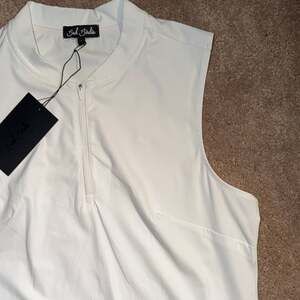 Bad Birdie Brilliant White Blade Sleeveless Women's Golf Polo